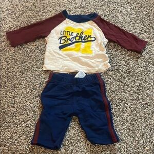 Child of Mine Maroon and Navy Kids Matching Set